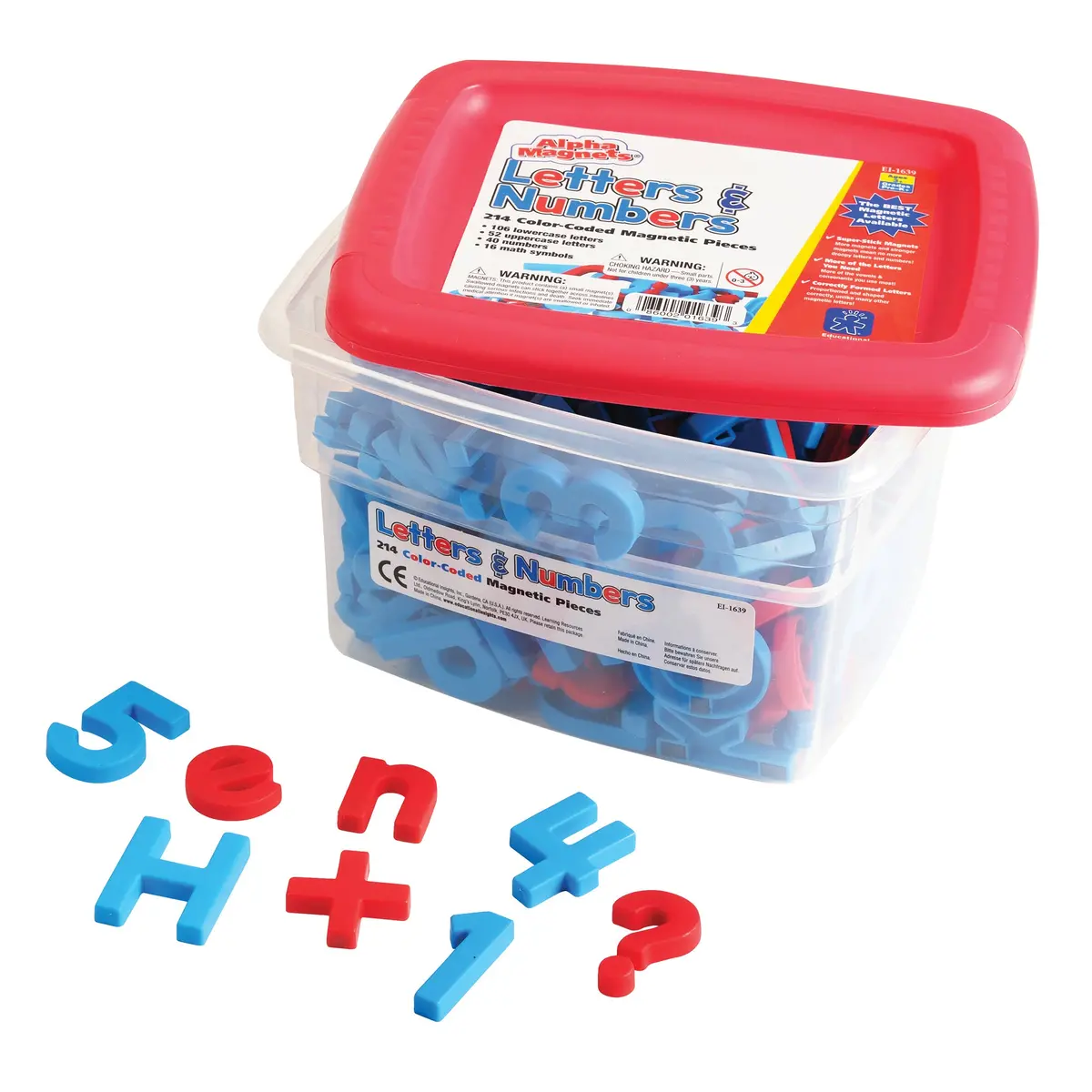 Educational Insights Alphamagnets & Mathmagnets - Color-Coded Set - 214 Pieces 1