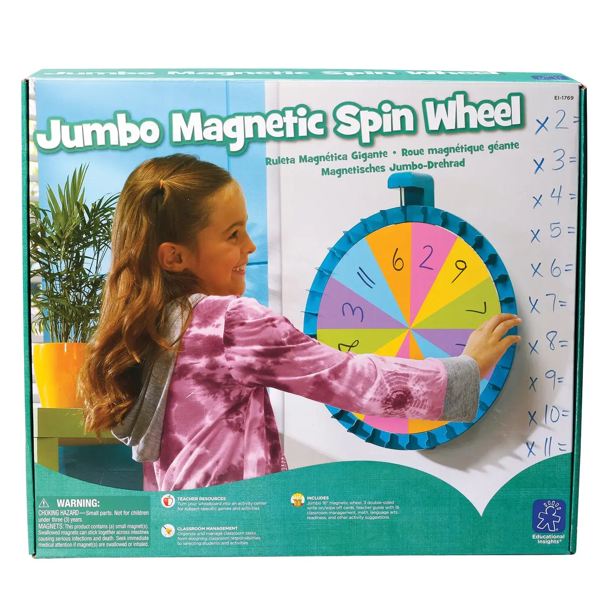 Educational Insights Spinzone Magnetic Whiteboard Spinner - Interactive Classroom Game Tool 1