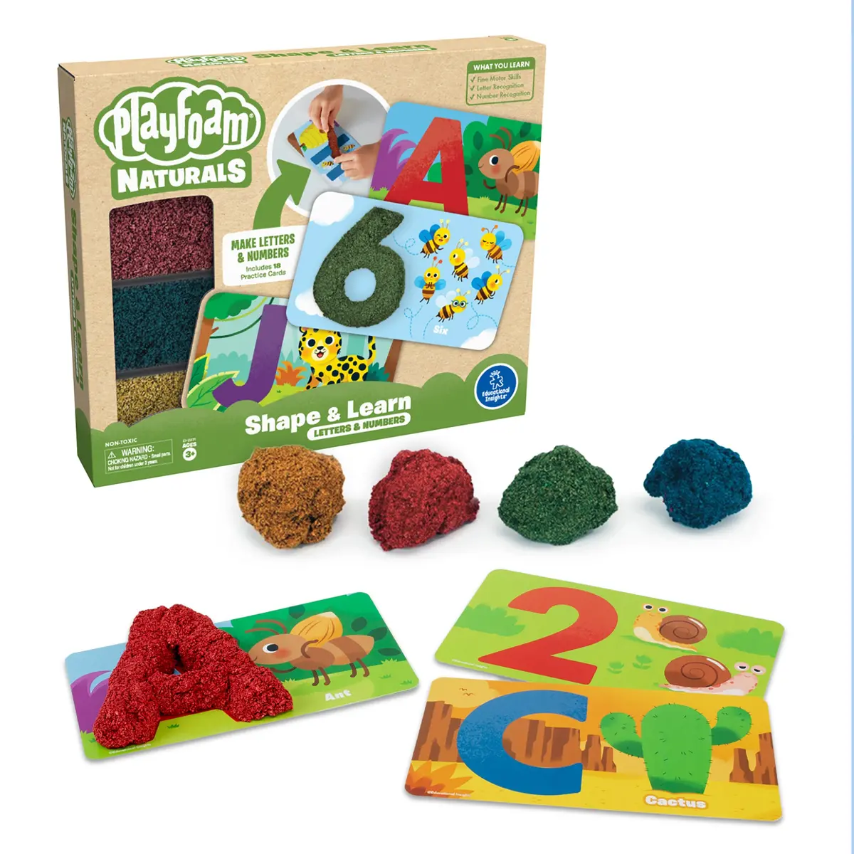 Educational Insights Playfoam® Naturals Shape & Learn Letters & Numbers 1