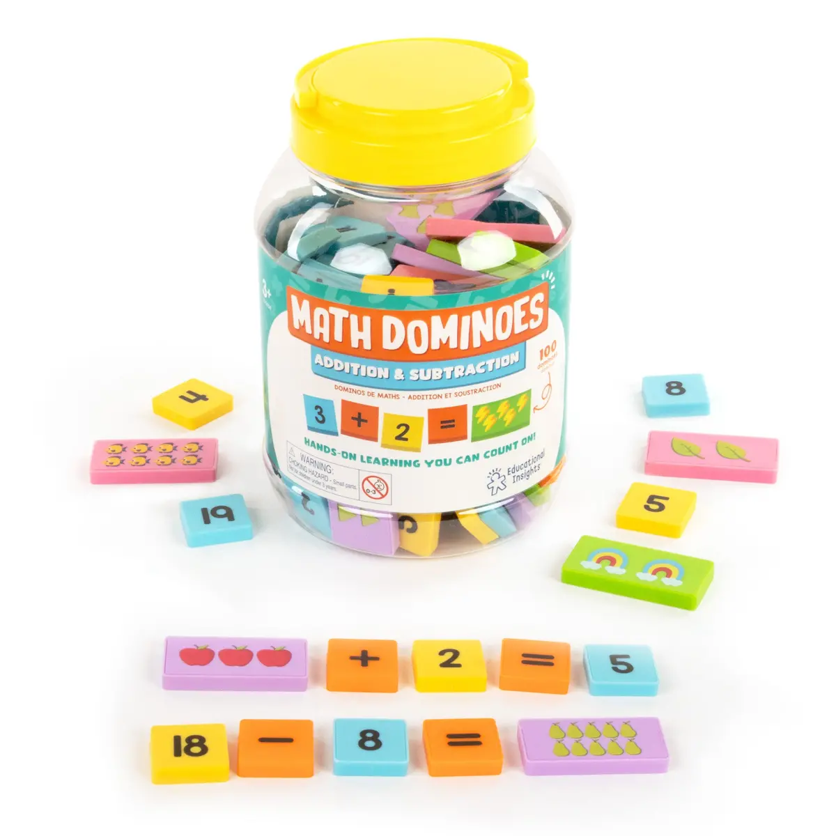 Educational Insights Math Dominoes - Engaging Addition & Subtraction Game 1