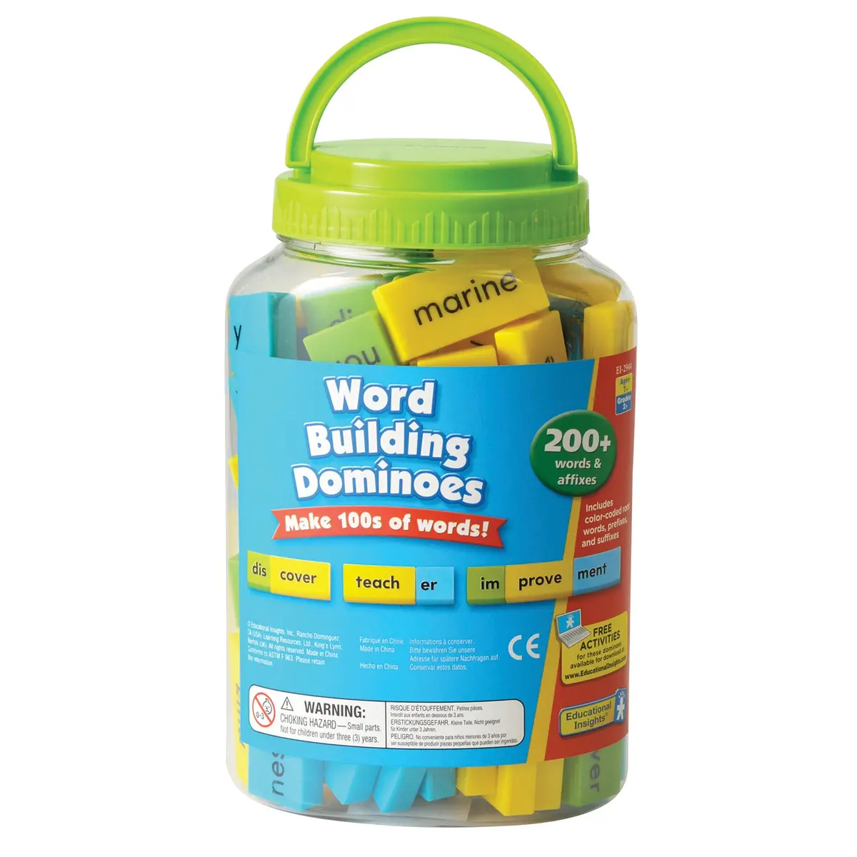 Educational Insights Word Building Dominoes - Color-Coded Vocabulary Game 1