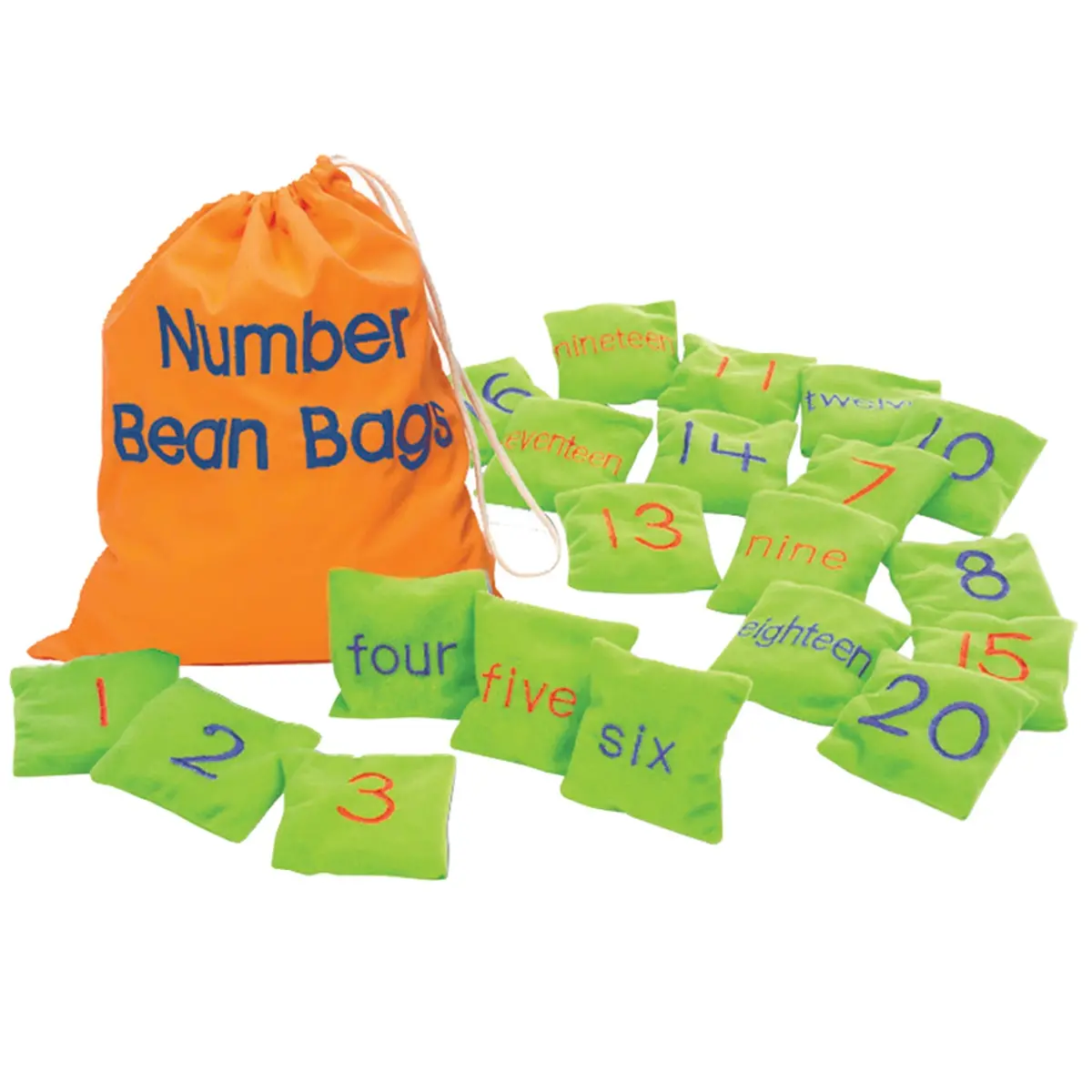 Educational Insights Number Bean Bags - Color-Coded Math Play Set 1