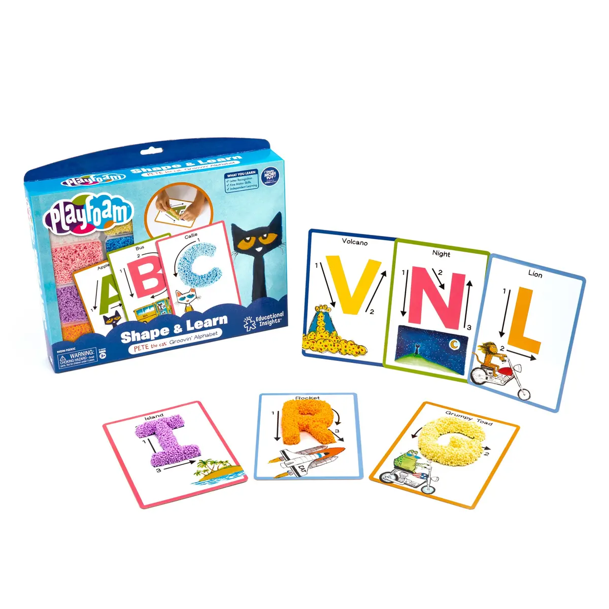 Educational Insights Playfoam Shape & Learn Pete The Cat Groovin' Alphabet 1