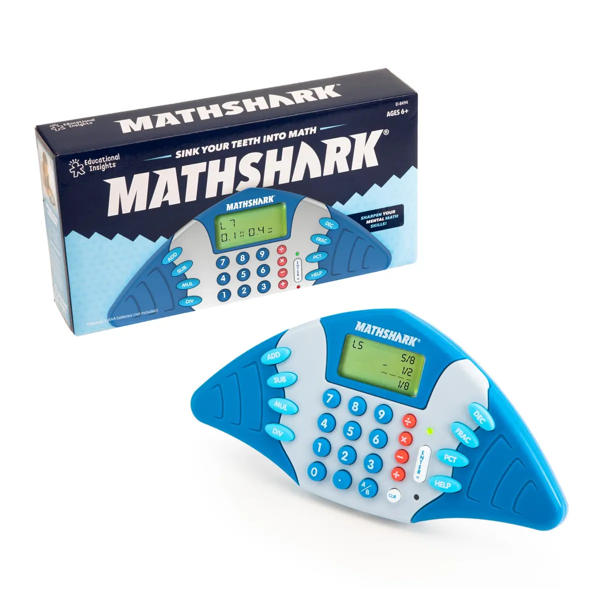 Educational Insights Mathshark Handheld Electronic Math Game For Kids 1