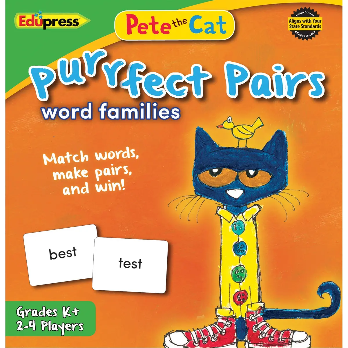 Edupress Pete The Cat Purrfect Pairs Game - Word Families Edition 1