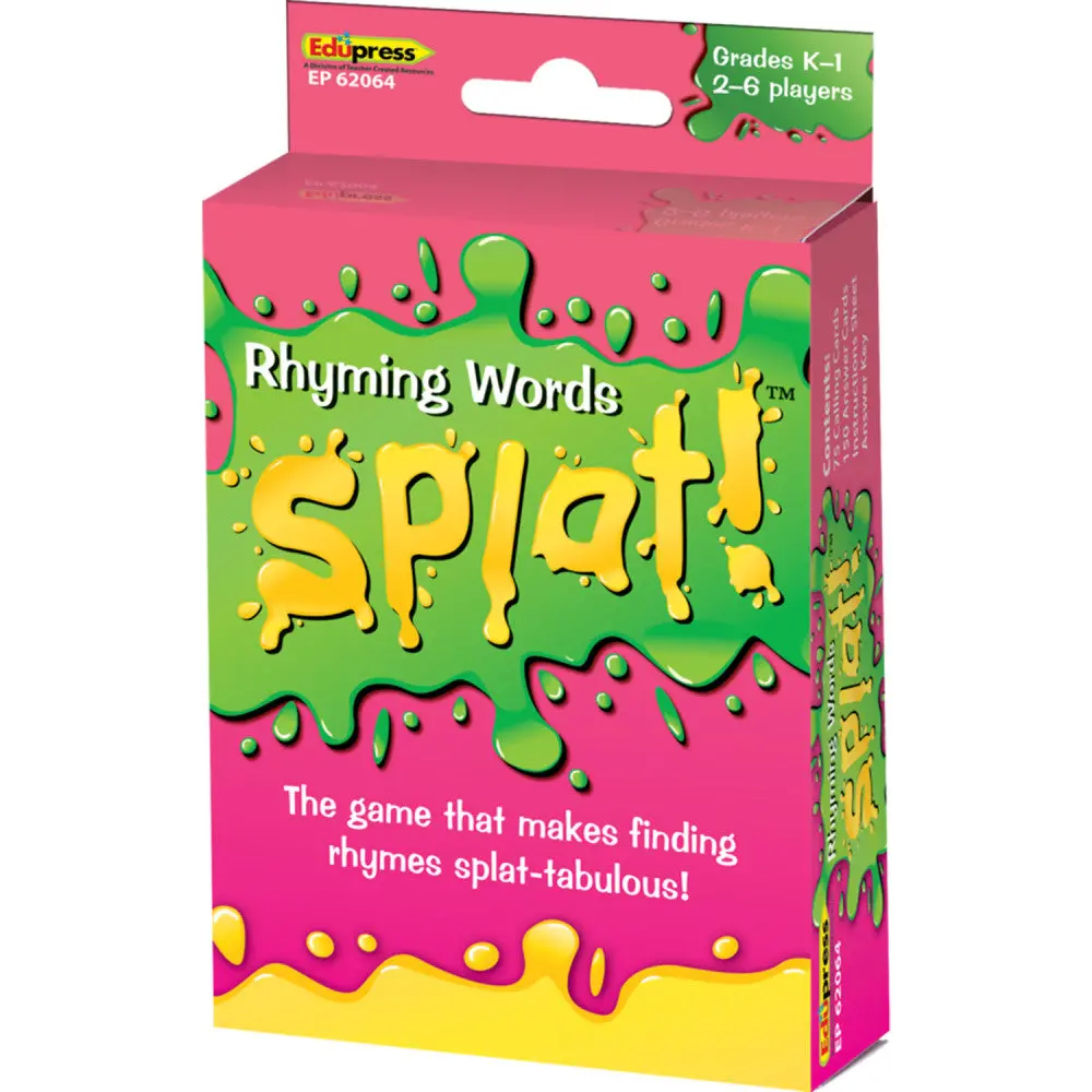 Teacher Created Resources Rhyming Words Splat Game - Color-Coded Decks 1