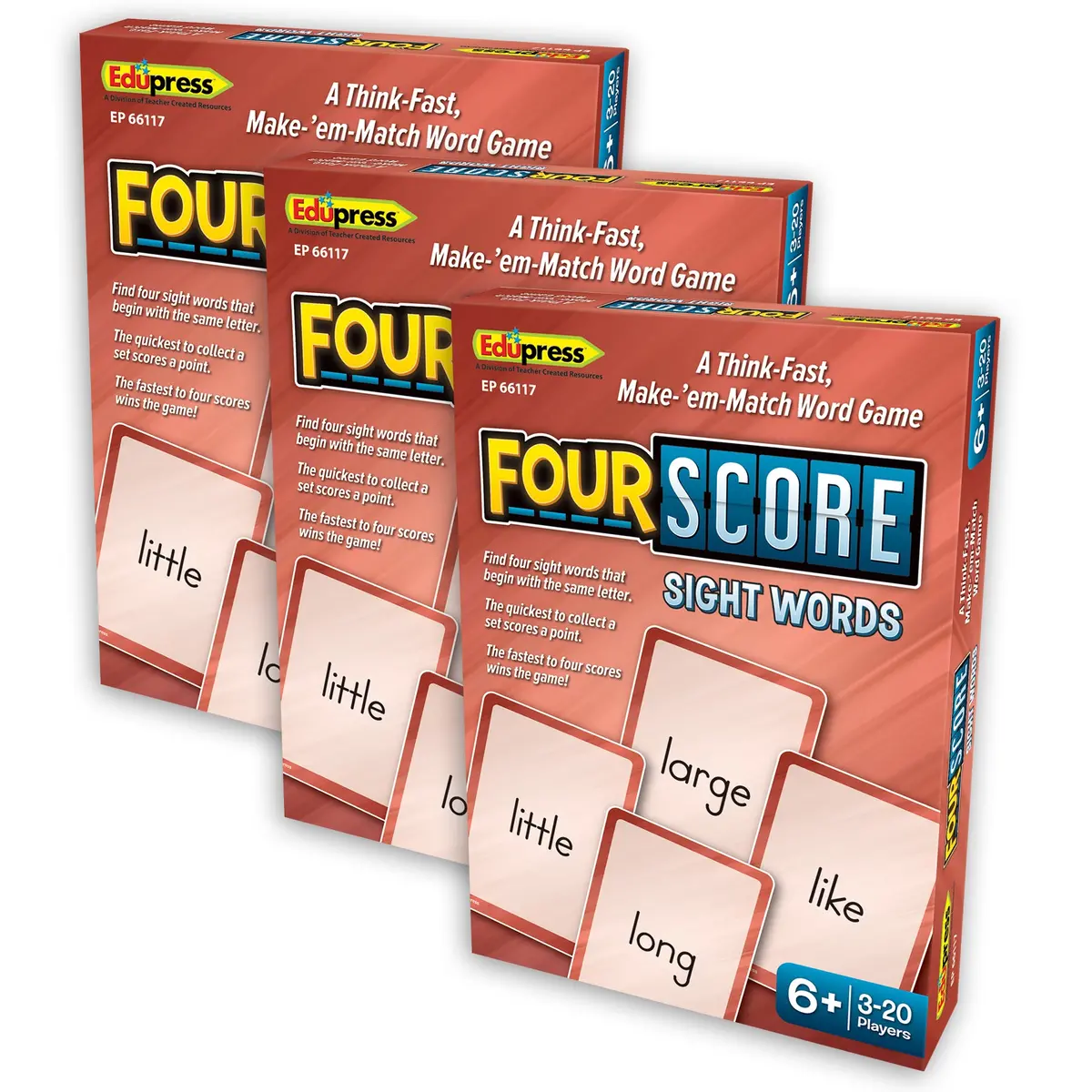 Teacher Created Resources Sight Words Showdown Card Game - 3 Pack 1
