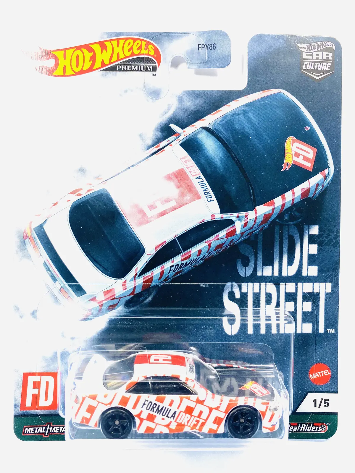 Hot Wheels 2021 Car Culture Slide Street Formula Drift Nissan Silvia S14 - Damaged Card 1
