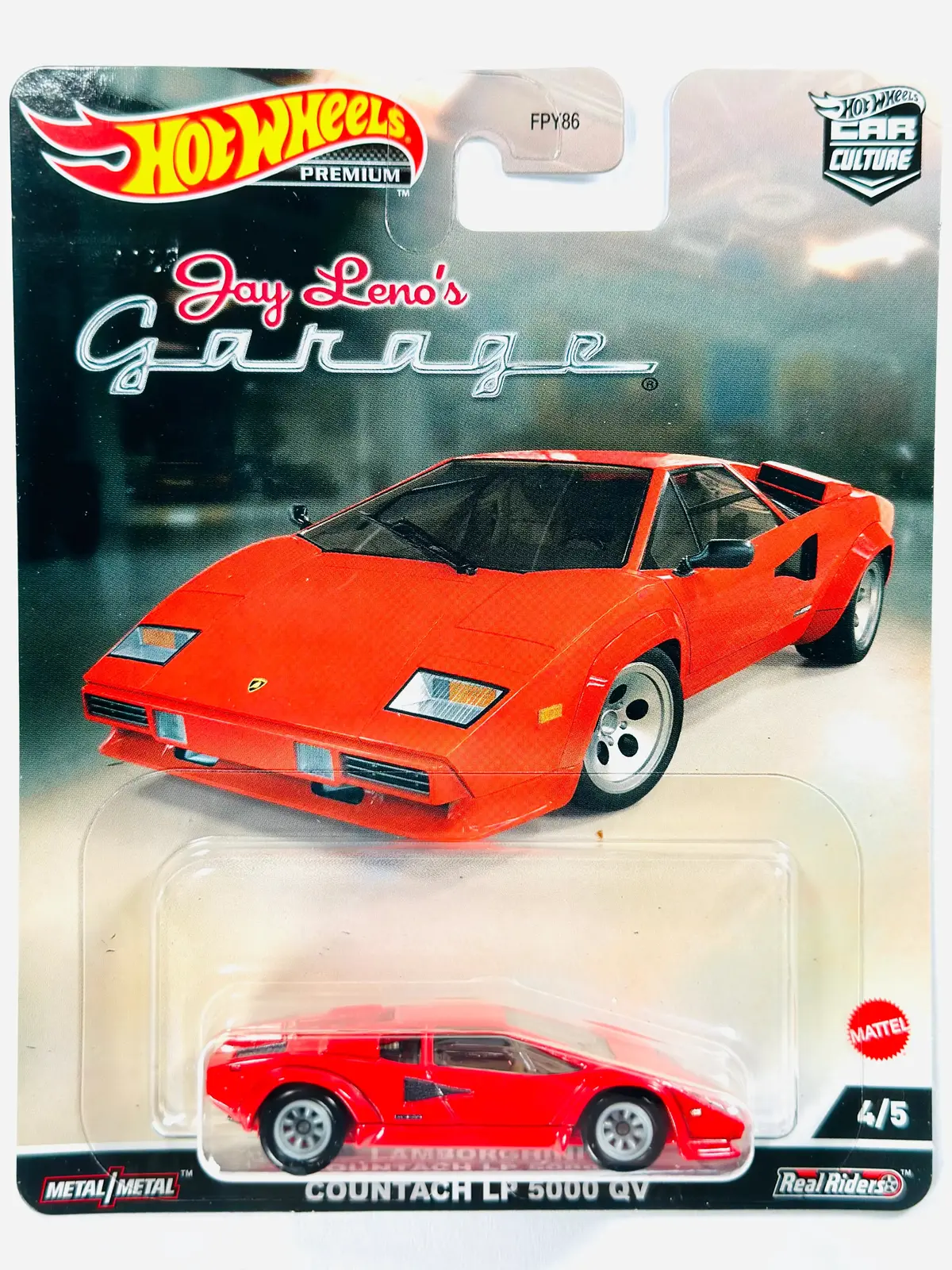 Hot Wheels 2022 Car Culture Jay Leno's Garage Lamborghini Countach Lp 5000 Qv 1