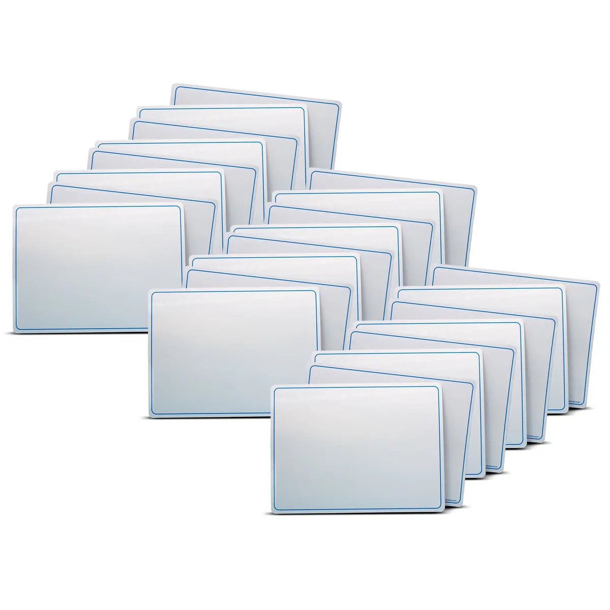 Flipside Dry Erase Learning Mat - Double-Sided - Blue Letters & Numbers - Pack Of 48 1