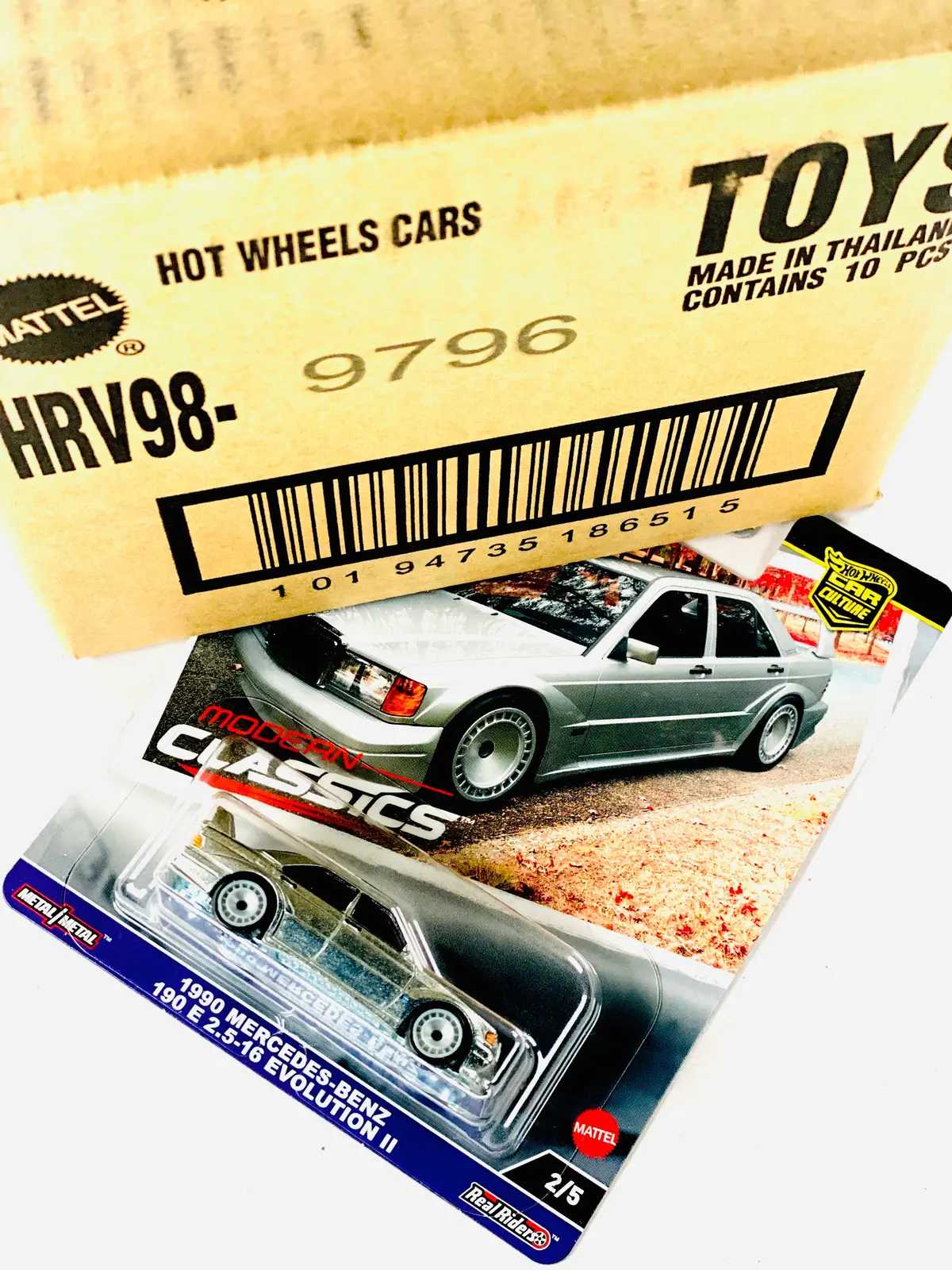 Hot Wheels 2024 Car Culture 1990 Mercedes-Benz 190 E 2.5-16 Evolution Ii Factory Sealed Solid Pack (10 Cars) 1