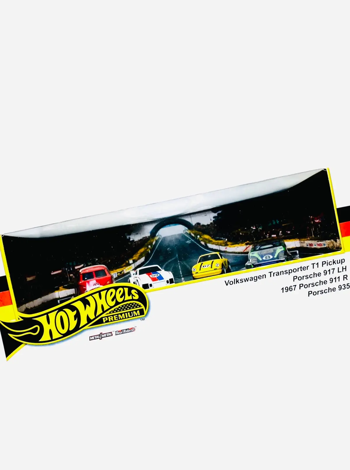 Hot Wheels Wal-Mart Exclusive Premium Porsche Renschport 4 Mini Cars Collector Set - Damaged Box 1