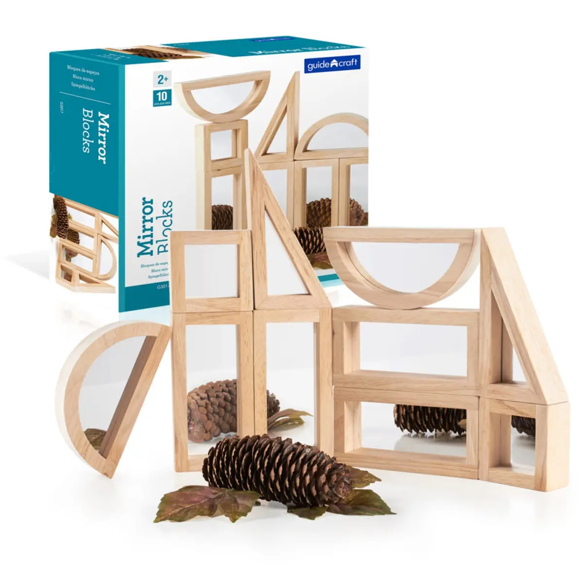 Guidecraft Mirror Blocks Set - Reflections And Discoveries - 10 Pieces 1