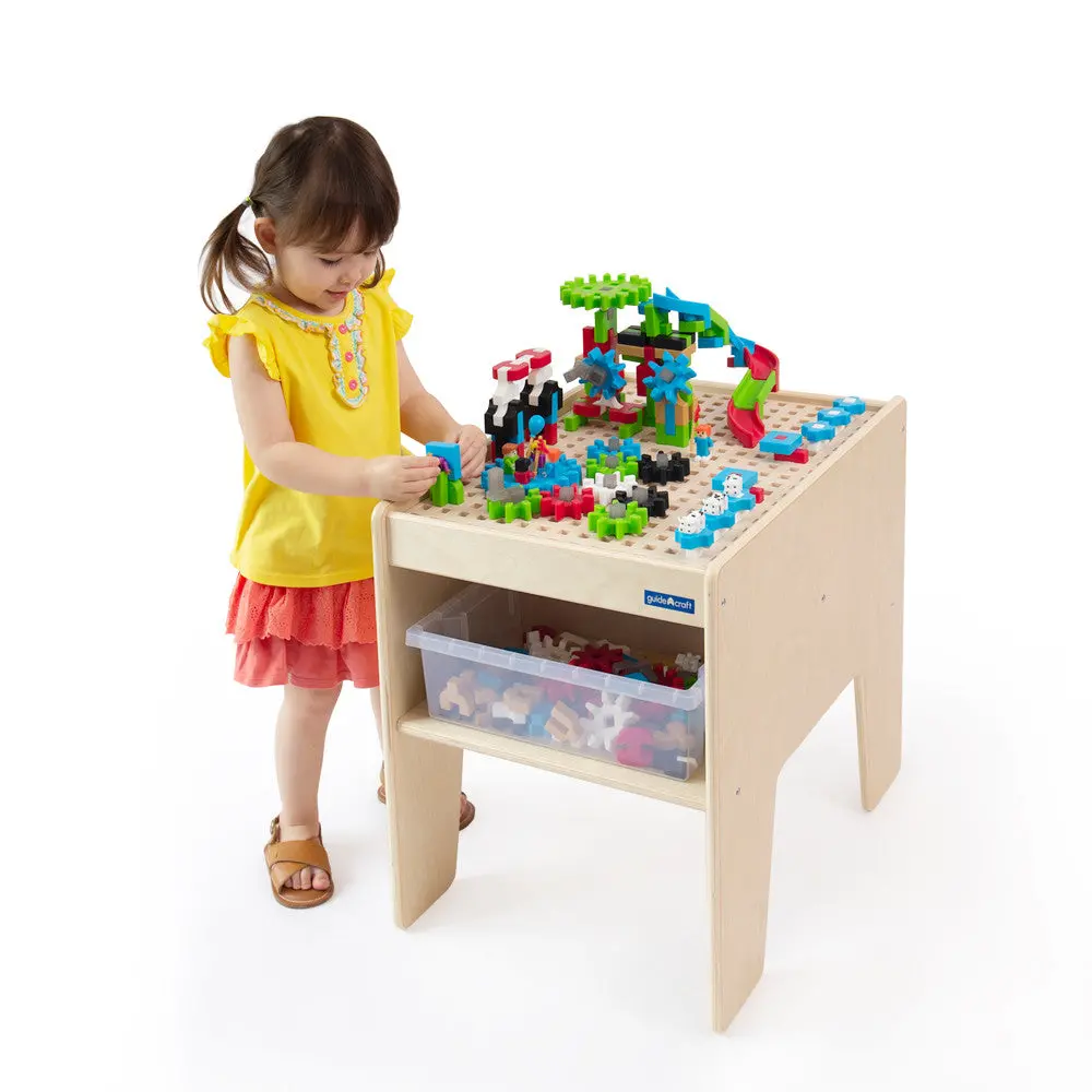 Guidecraft Io Blocks Stem Play Table - Colorful Engineering Fun 1