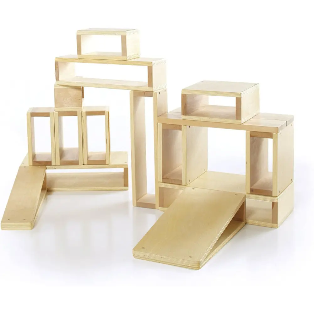 Guidecraft 16-Piece Oversized Hollow Blocks Set For Kids 1