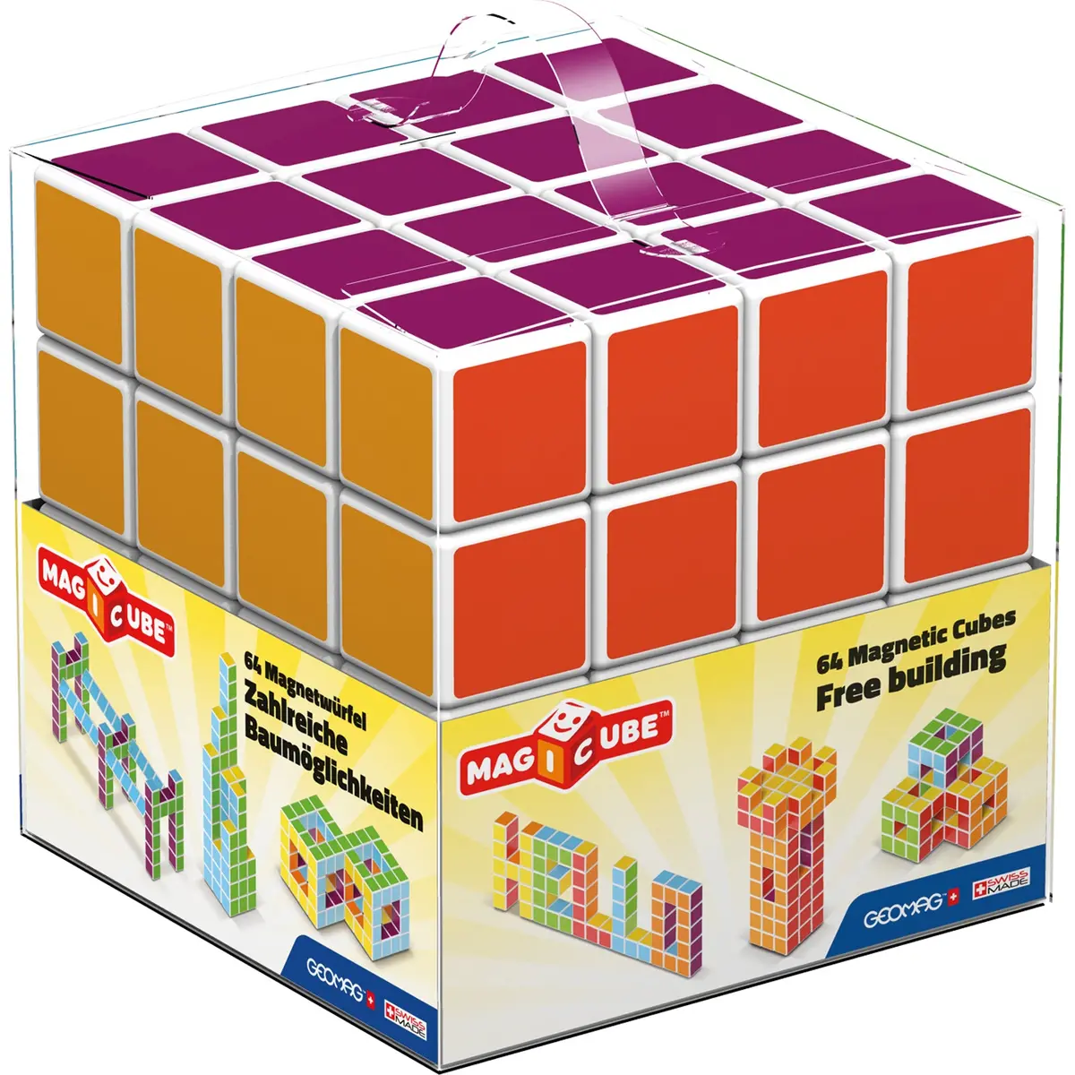 Geomag Magicube 64-Piece Multicolor Free Building Set - Creative Magnetic Blocks 1
