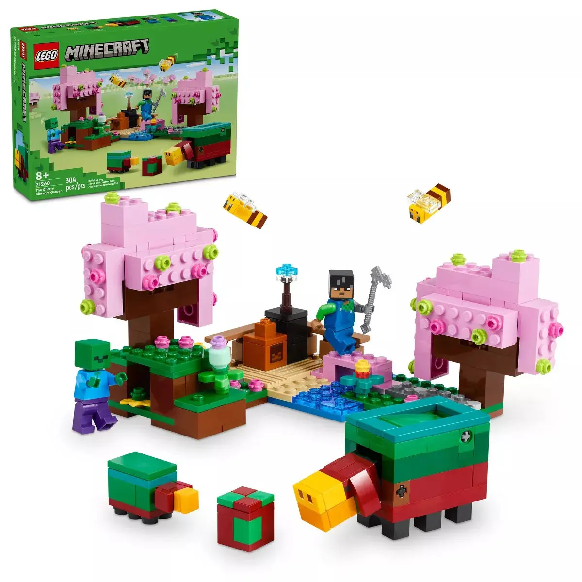 Lego Minecraft Cherry Blossom Garden Building Set - 304 Pieces 1