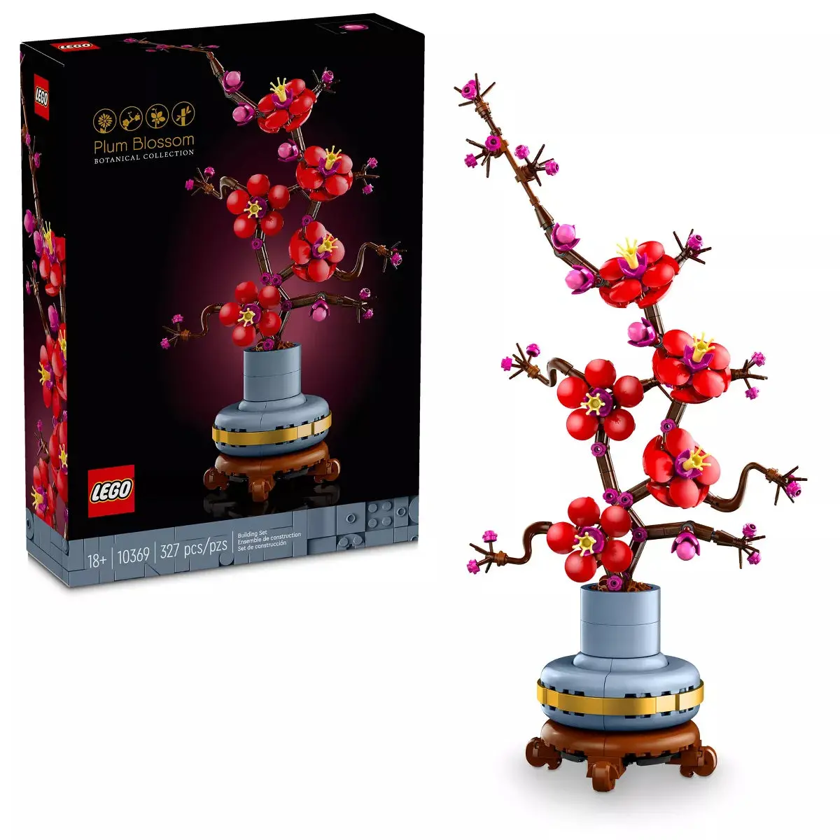 Lego Icons Plum Blossom Flower Decor Display Set 10369 - Lush Botanical Collection 1