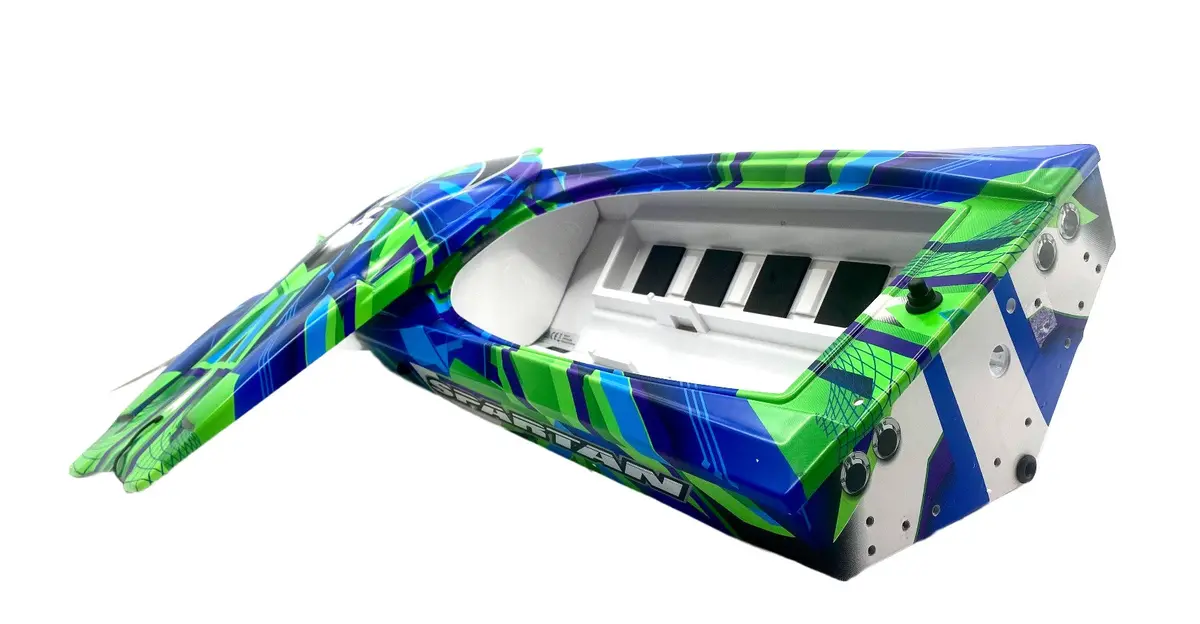 Fits Spartan Boat Hull & Hatch Cover (Green & Blue) Fully Assembled 57076-4 1