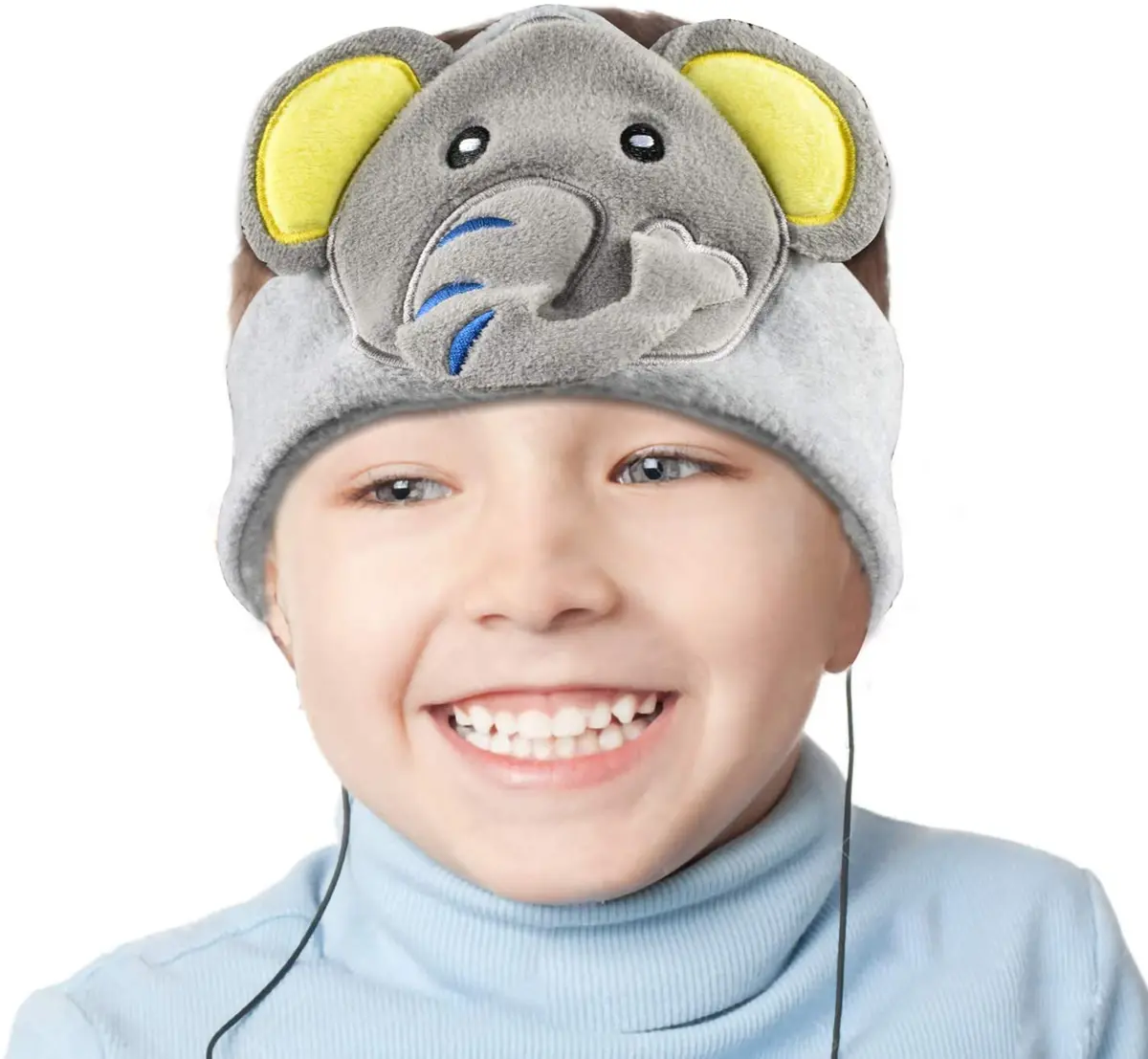 Contixo H1 Kids Adjustable Fleece Headband Headphones - Elephant Design 1