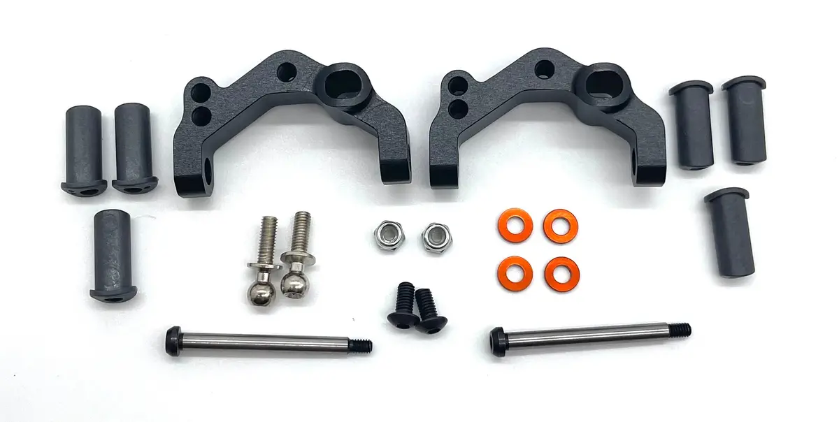 Hb Racing D2 - Aluminum Caster Blocks & Arm Inserts (F-5) Evo 204240 1
