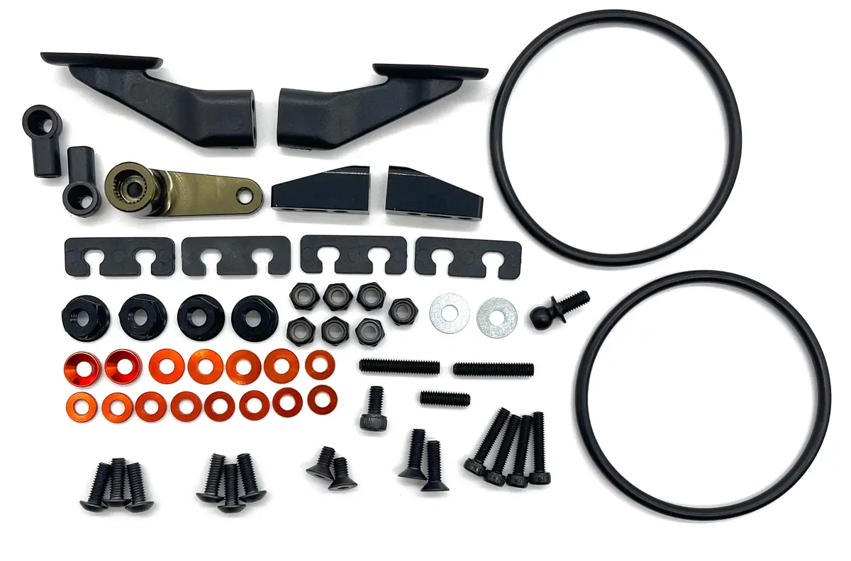 Hb Racing D2 - Final Assembly (H) Servo Mnt, Arm, Wing Mnt Evo 204240 1
