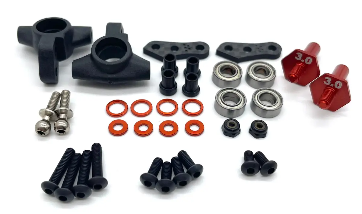 Hb Racing D2 - Front Axles & Steering Blocks (F-6) Evo 204240 1