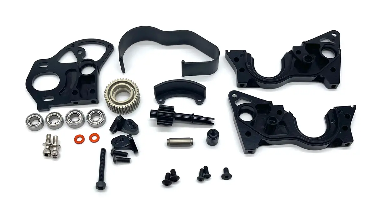 Hb Racing D2 - Gearbox Set, Motor Mount, Gears (G-2, G-3) Evo 204240 1