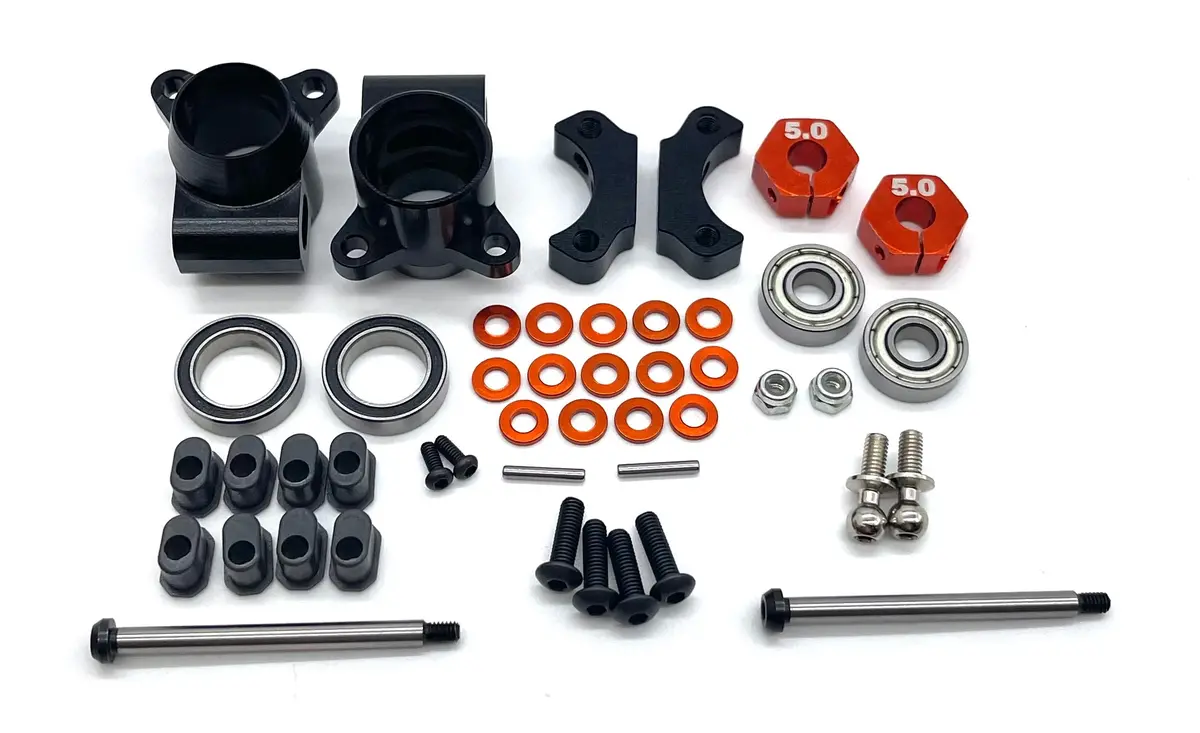 Hb Racing D2 - Rear Hub (G-06.2) Carrier, Bearings, Mount, Pin Evo 204240 1