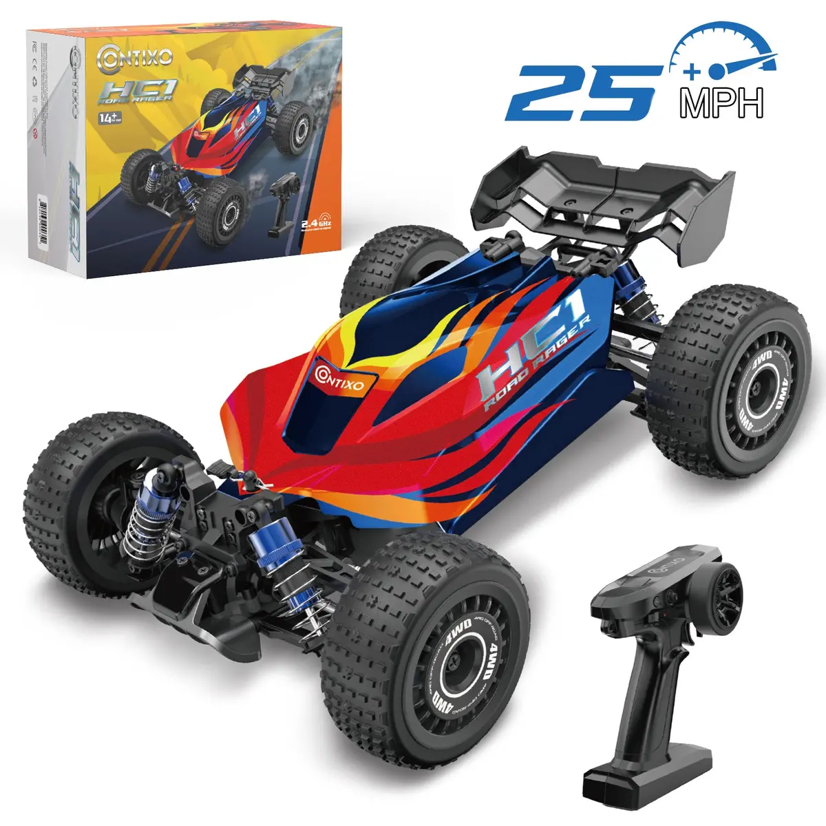 Contixo Hc1 Road Rager 1:16 Scale Rc High-Speed Race Car 1
