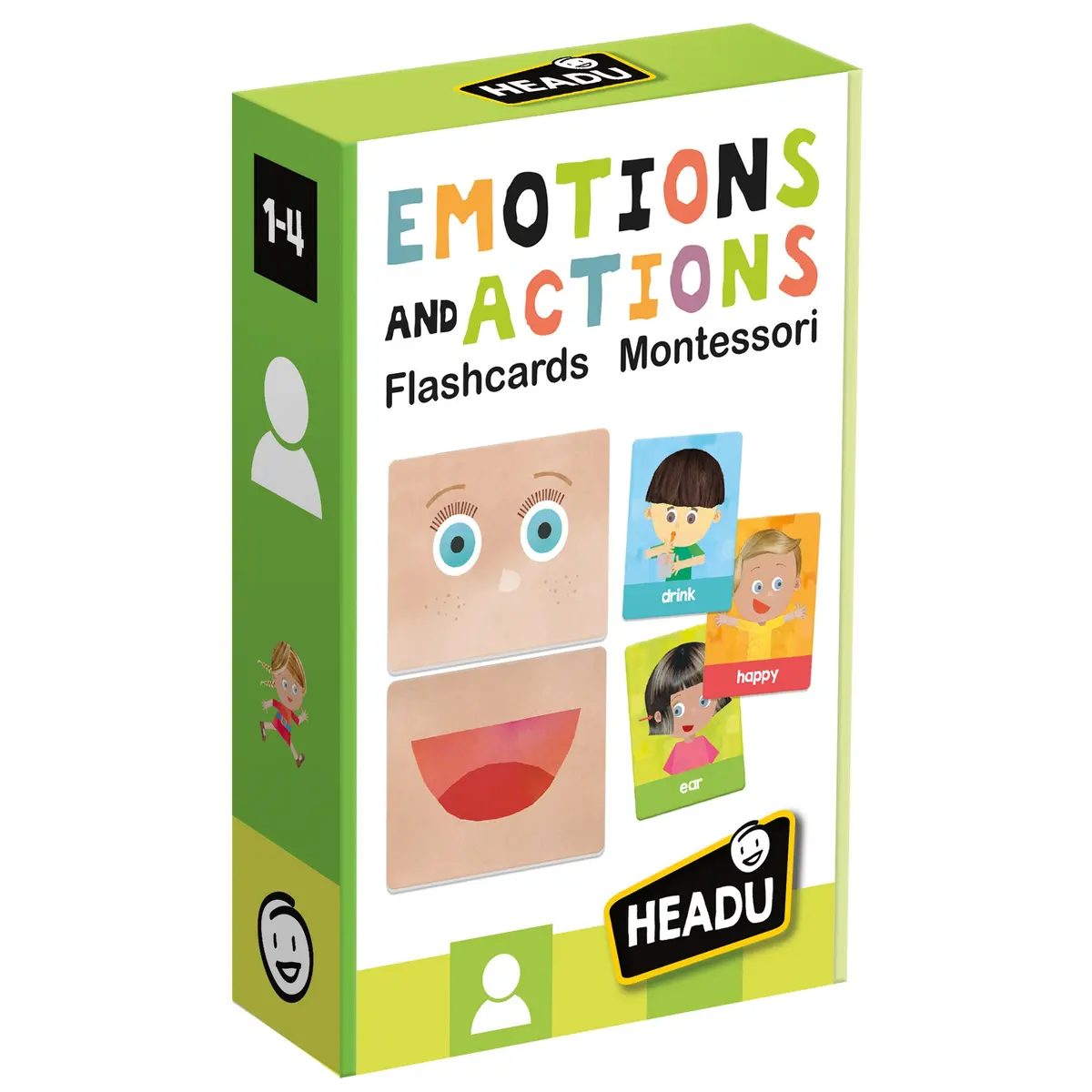 Headu Montessori Emotions & Actions Learning Flashcards - Interactive Educational Toy 1