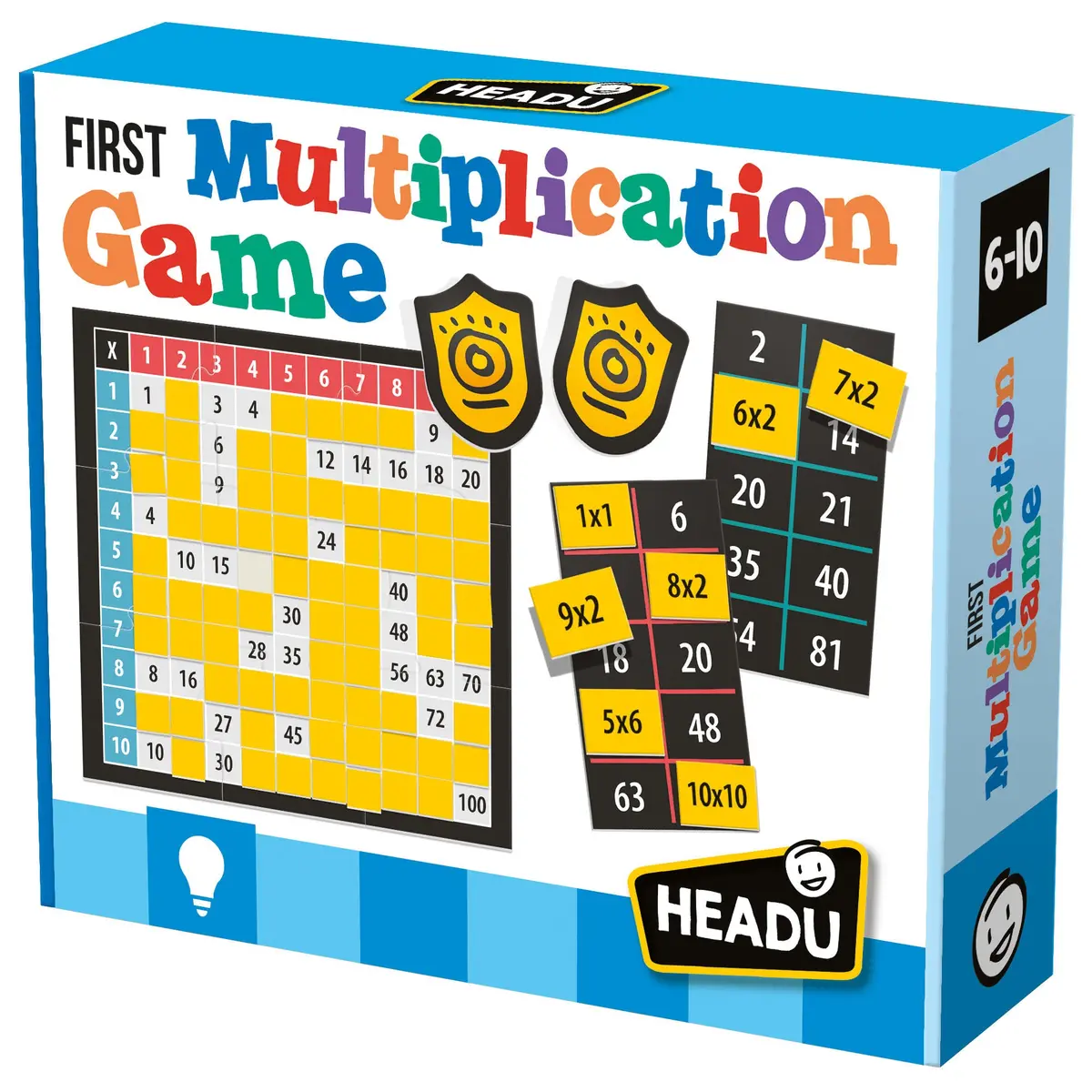 Headu First Multiplication Game - Early Math Learning - Multi-Color 1