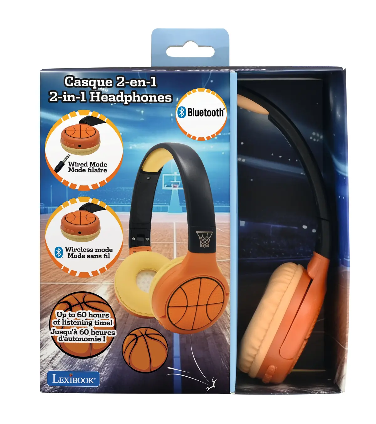 2 In 1 Bluetooth Foldable Basketball Design Headphones 1