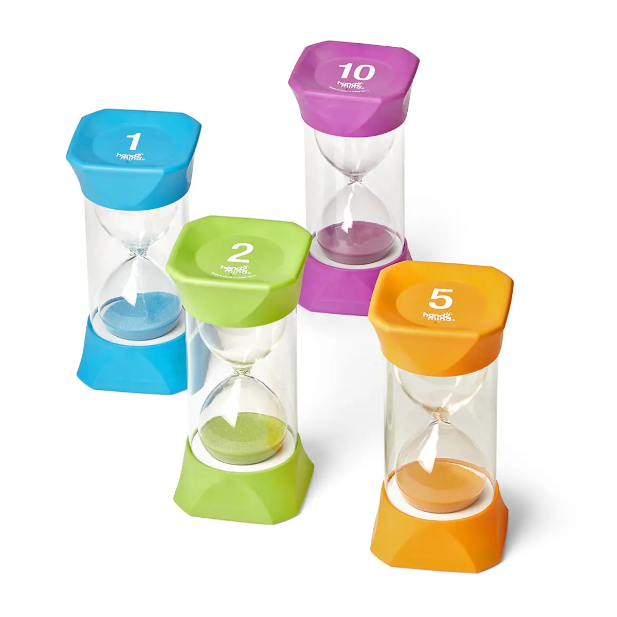 Hand2mind Jumbo Colorful Sand Timers For Kids - Time Management Tool Set 2