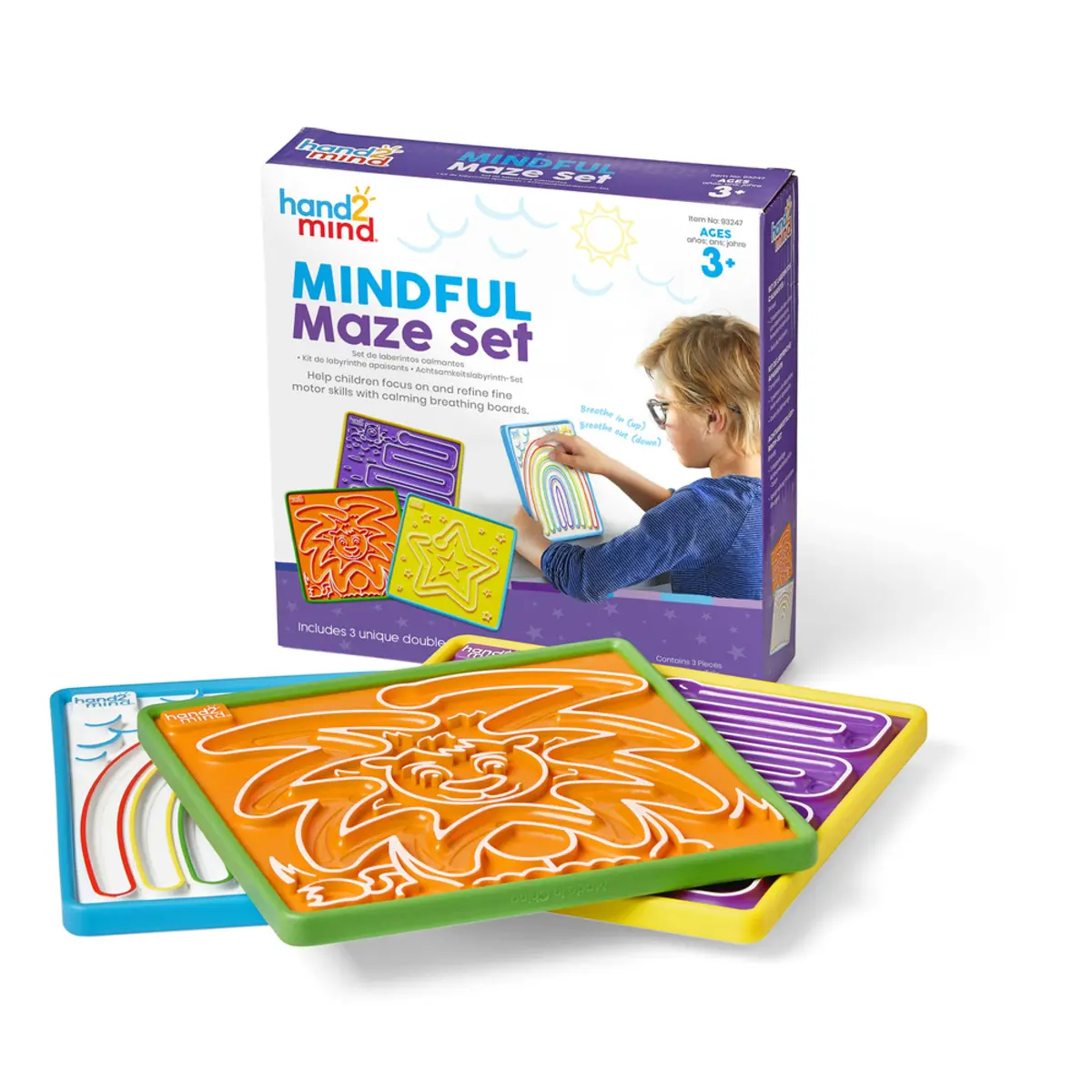 Hand2mind Mindful Maze Set - Breathe & Play Guided Experience 1