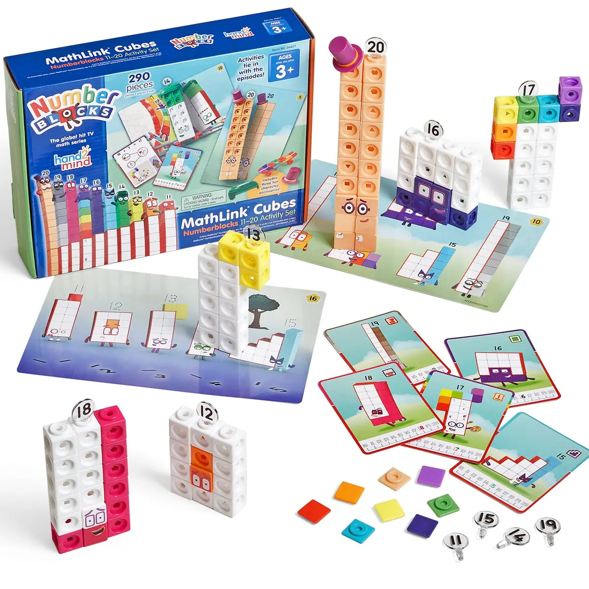 Hand2mind Numberblocks Mathlink Cubes 11-20 Activity Set - Educational Math Toy 1