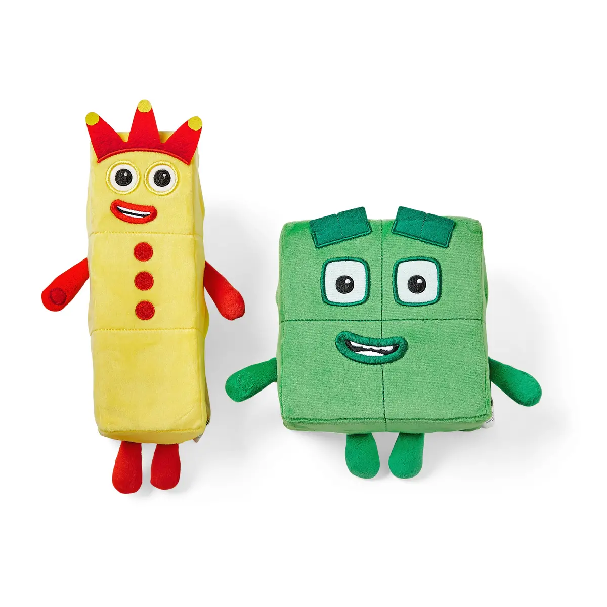 Hand2mind Numberblocks 3 & 4 Playful Pals Plush - Yellow & Green 1