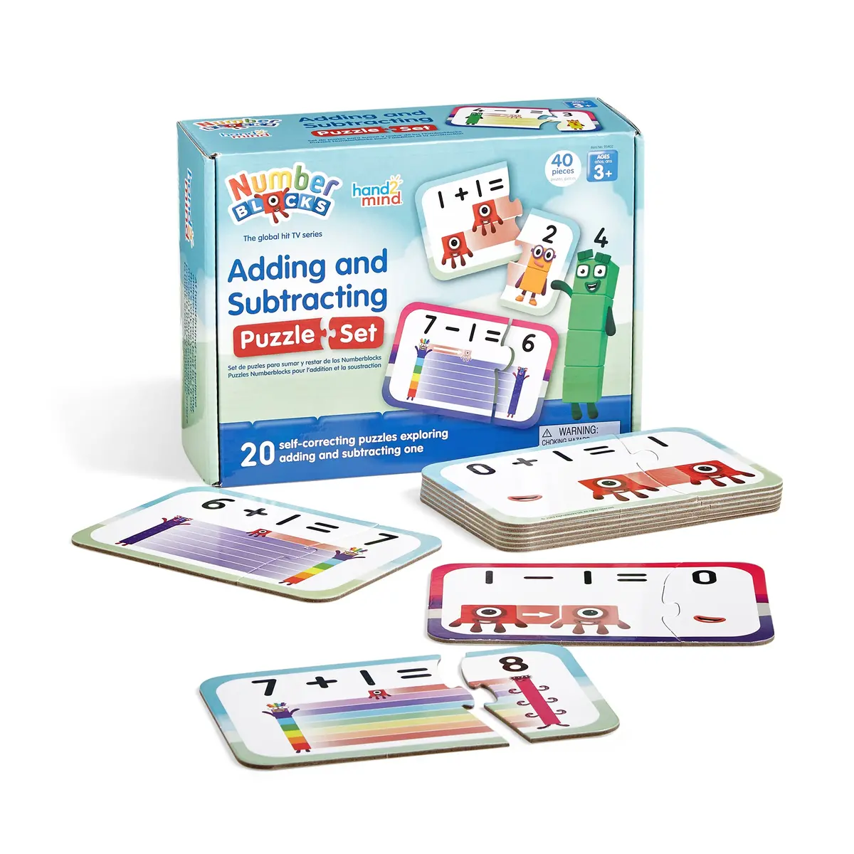Hand2mind Numberblocks Math Puzzle Set - Adding & Subtracting 1