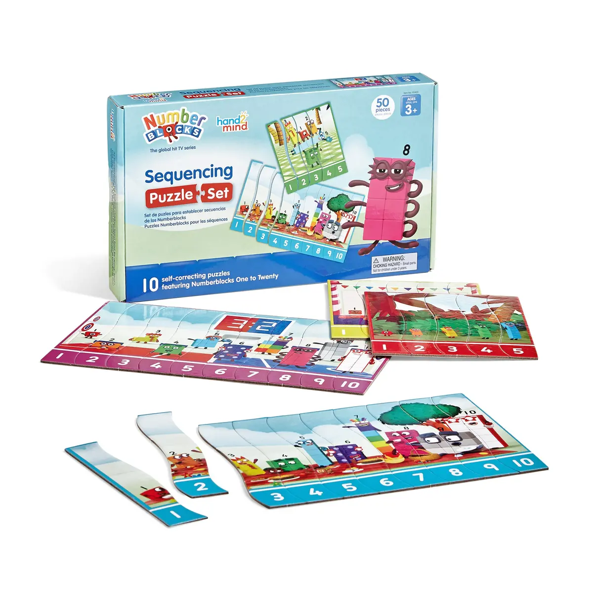 Hand2mind Numberblocks Sequencing Puzzle Set - Math Learning Fun 1
