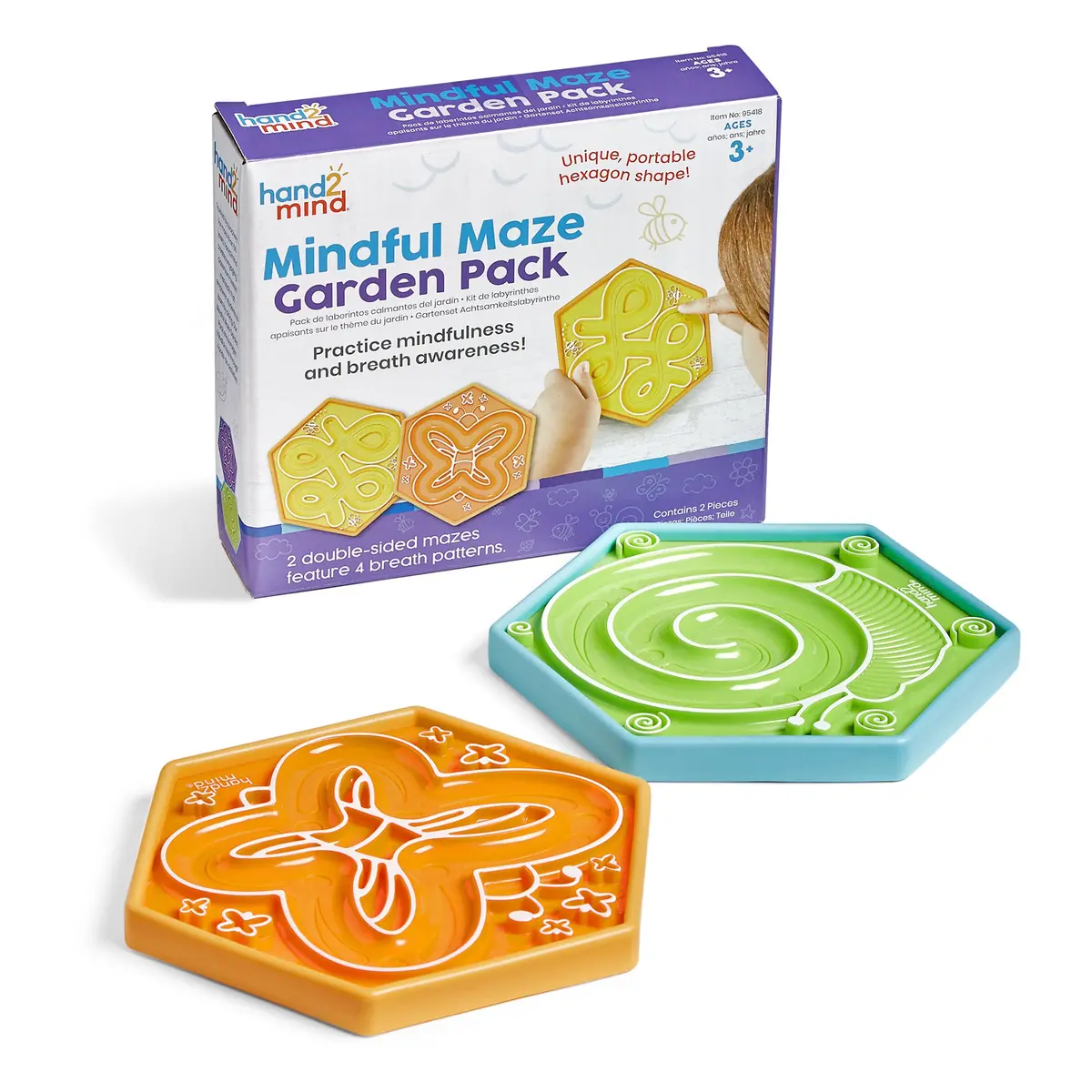Hand2mind Mindful Maze Garden Pack - Nature-Themed Breathing Helper 1
