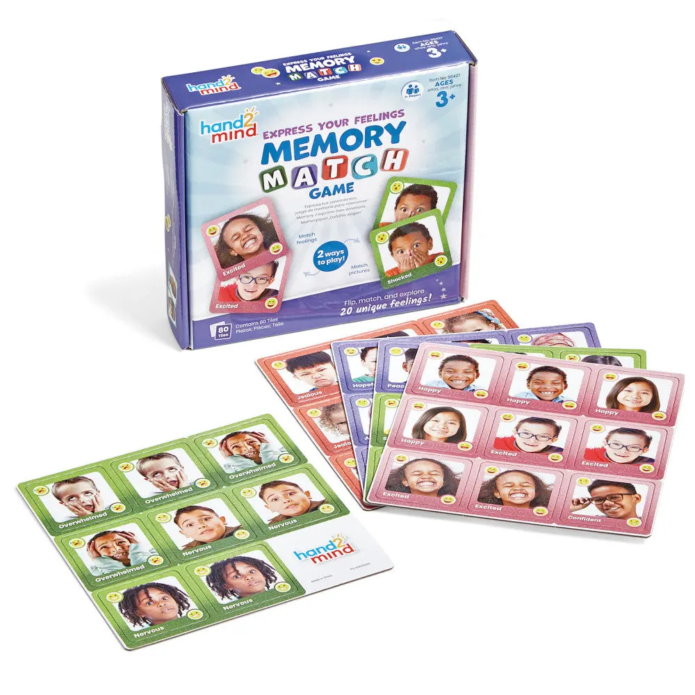 Hand2mind Express Your Feelings Memory Match Game 1
