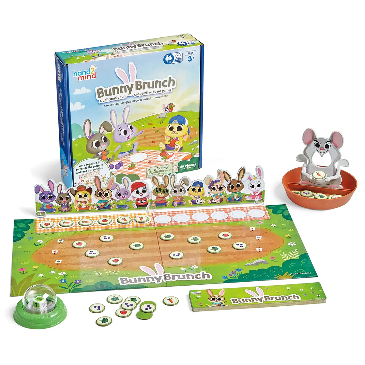 Hand2mind Bunny Brunch - Cooperative Patterning Game For Kids 1