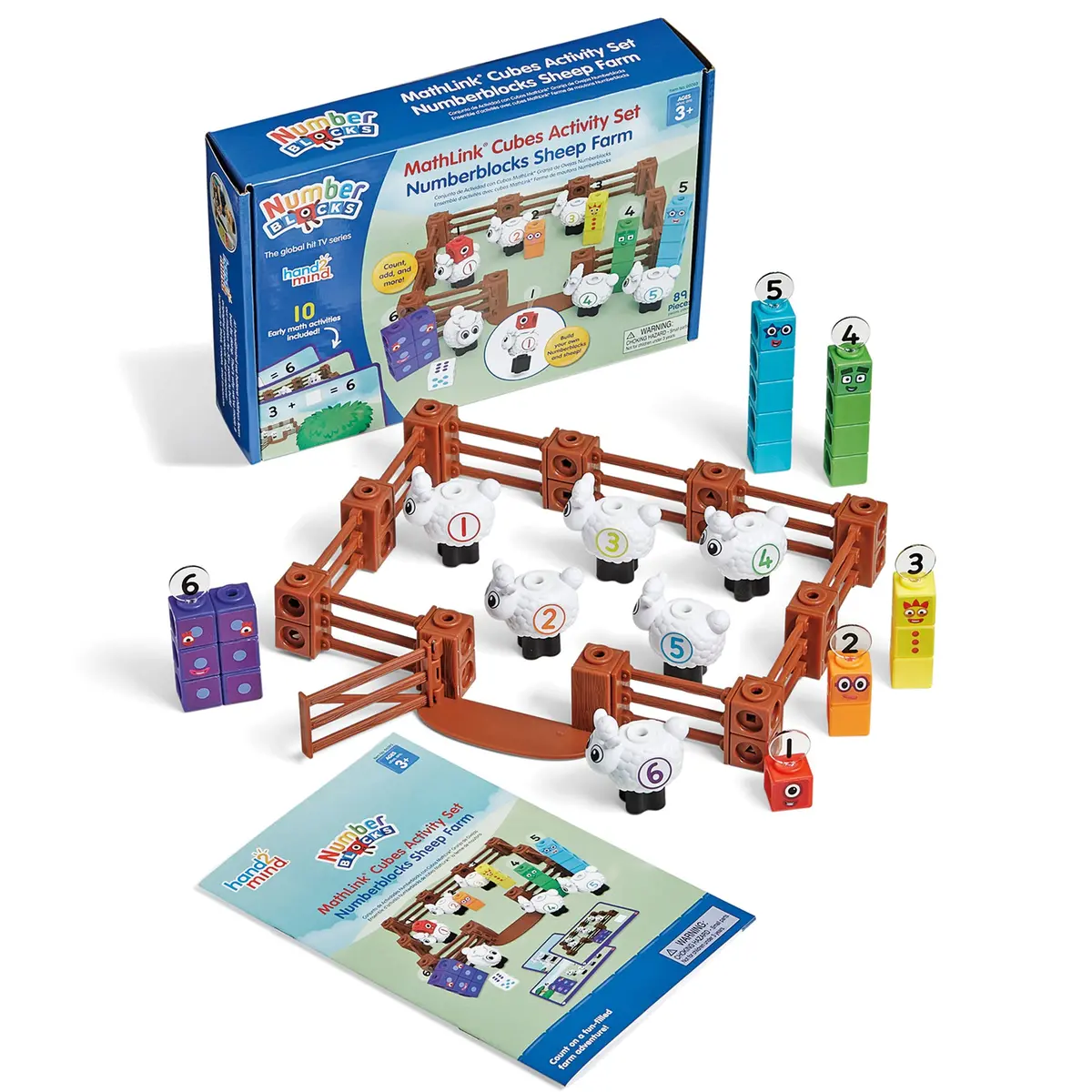 Hand2mind Mathlink Cubes Activity Set - Numberblocks Sheep Farm Adventure 1