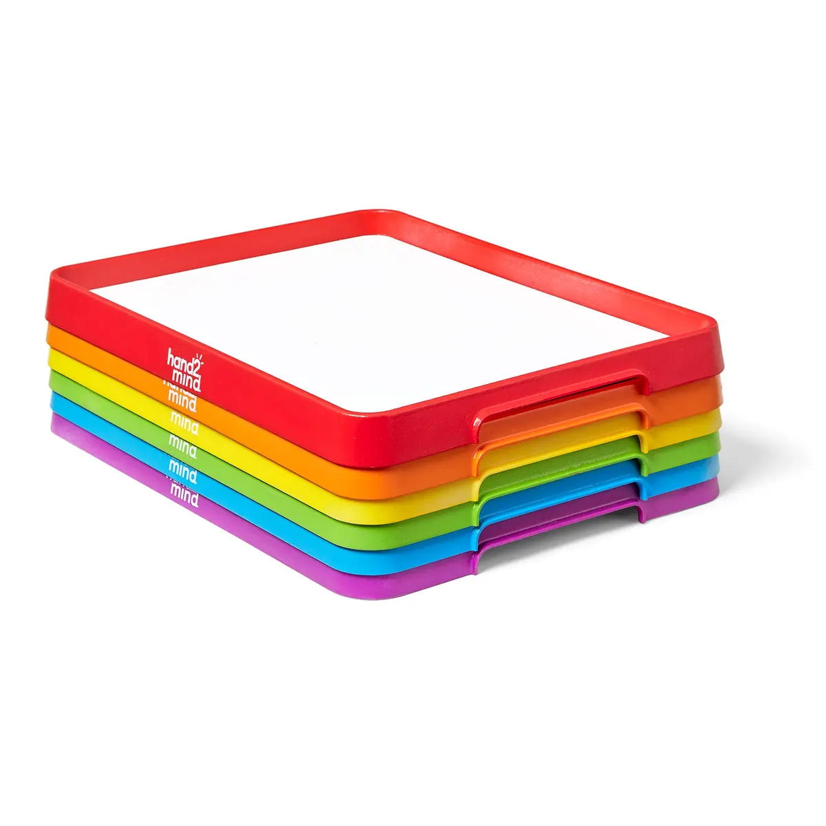 Hand2mind Colorful Magnetic Dry-Erase Activity Trays - Rainbow Set Of 6 1