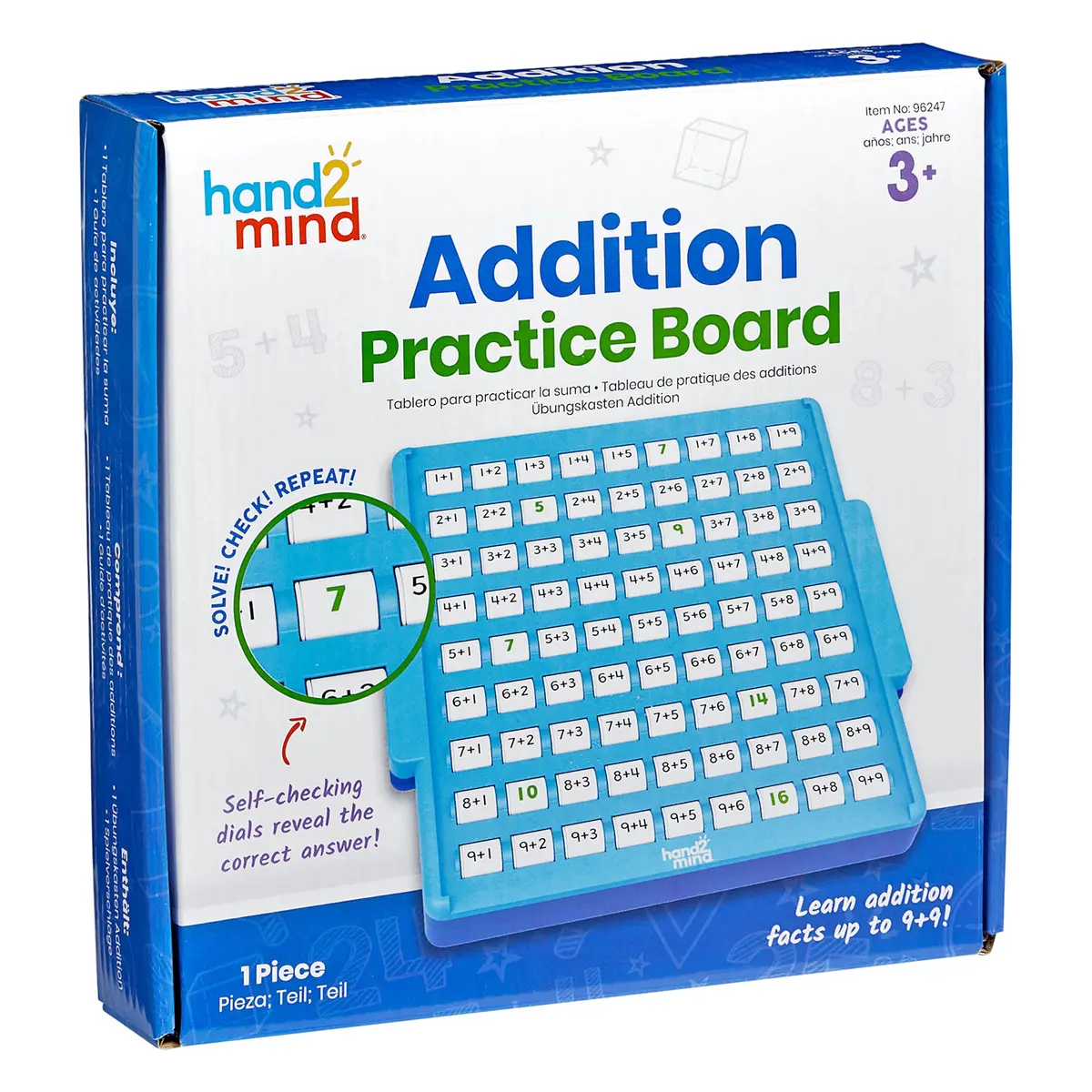 Hand2mind Spin & Solve Interactive Math Facts Board - Addition Fun 1