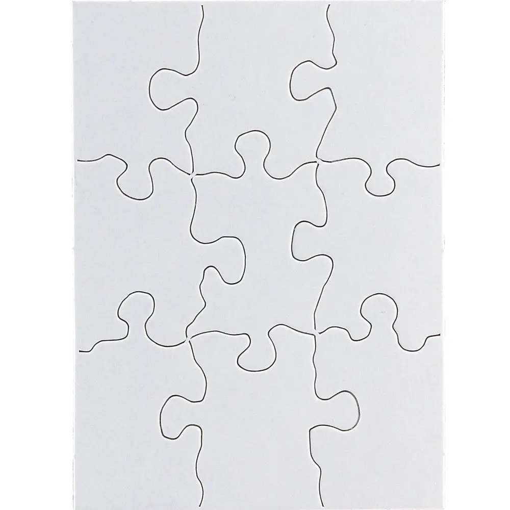 Hygloss Diy Compoz-A-Puzzle, 24-Pack Rectangular Jigsaw - 9 Pc Each 1