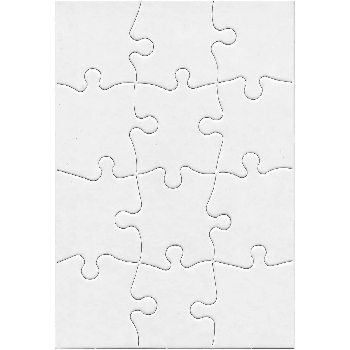 Hygloss Compoz-A-Puzzle Rectangular Diy Puzzle Kit - 24 Pack, 12 Pcs 1