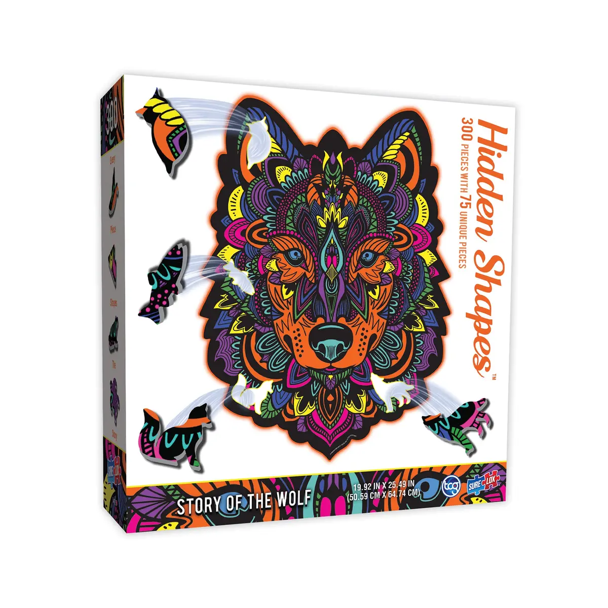 Sure-Lox Hidden Shapes Wolf Jigsaw Puzzle - 300 Pc 1