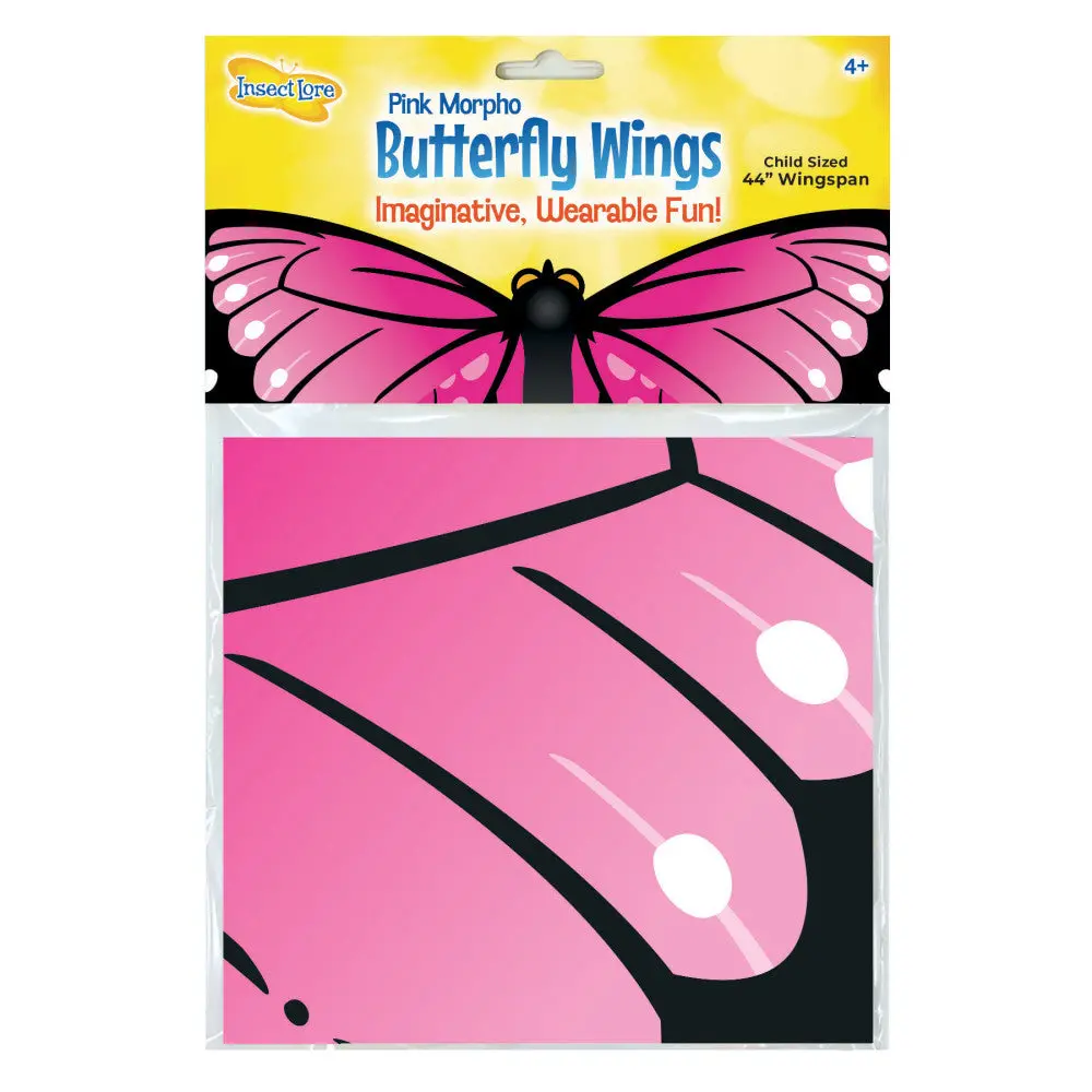Insect Lore Dress-Up Morpho Butterfly Wings - Vibrant Pink 1