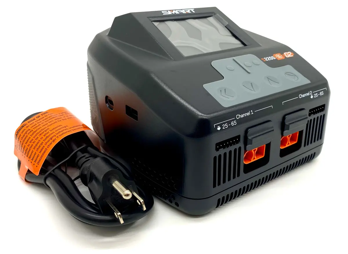 Spektrum S2200 G2 Ac 2X200w Smart Charger [Spmxc2010] Kraton Outcast Dual Port 1